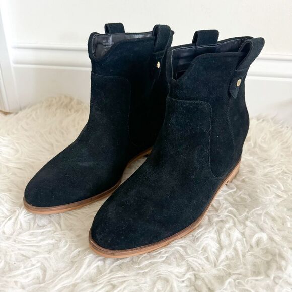 NWOB Cole Haan Women's Rayna Hidden Wedge Boot - Black Suede | Size 6B - Picture 3 of 8